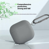 AirPods 4 Silikone Cover med Karabinhage Grøn