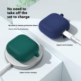 AirPods 4 Silikone Cover med Karabinhage Grøn