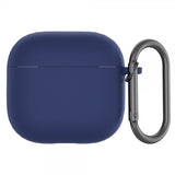 AirPods 4 Silikone Cover med Karabinhage Mørkeblå