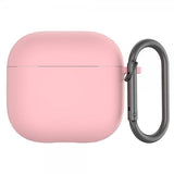 AirPods 4 Silikone Cover med Karabinhage Rosa