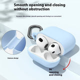 AirPods 4 Silikone Cover med Karabin Krog Sort