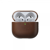 Nomad AirPods 4 Cover Modern Leather Case Brun
