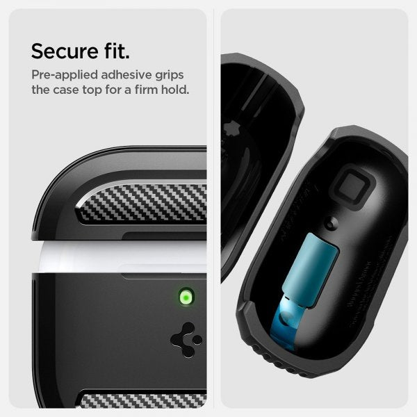 Spigen AirPods 4 Skal Rugged Armor Matte Black