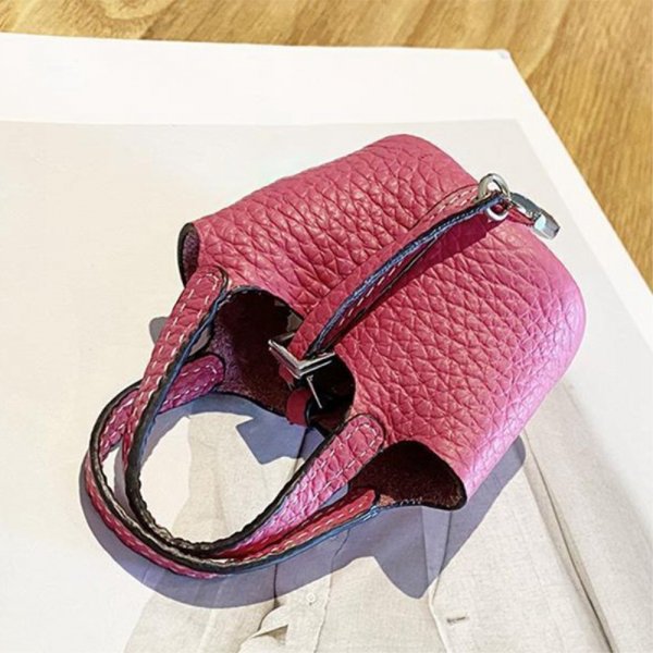 AirPods Etui Ægte Læder Magenta