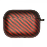 AirPods Pro 2 Cover Kulfibertekstur Sort Rød