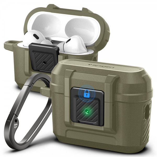 Spigen AirPods Pro 2 Cover Lock Fit Vintage Khaki