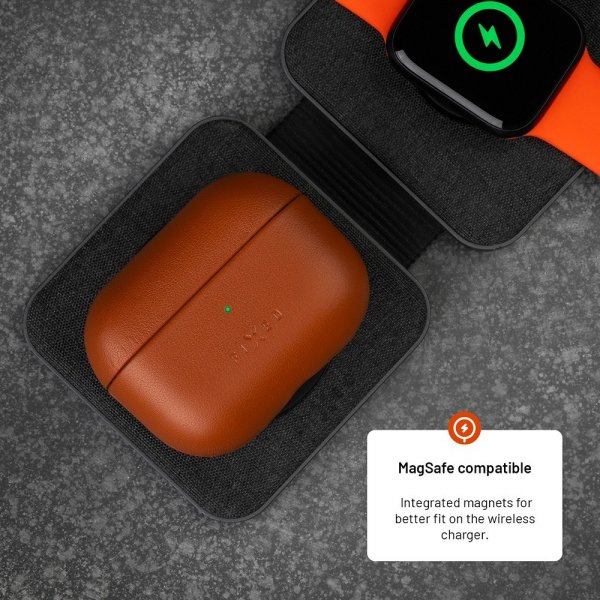 Fixed AirPods Pro 2 Cover PodsLeather MagSafe Brun
