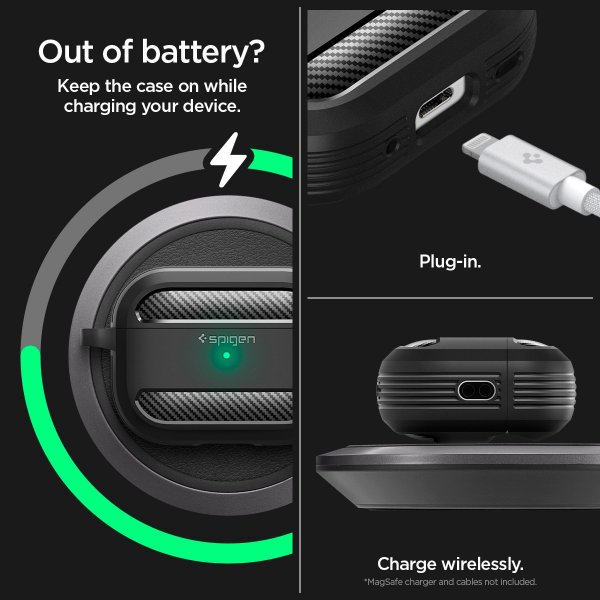 Spigen AirPods Pro 2 Cover Rugged Armor Mat Sort