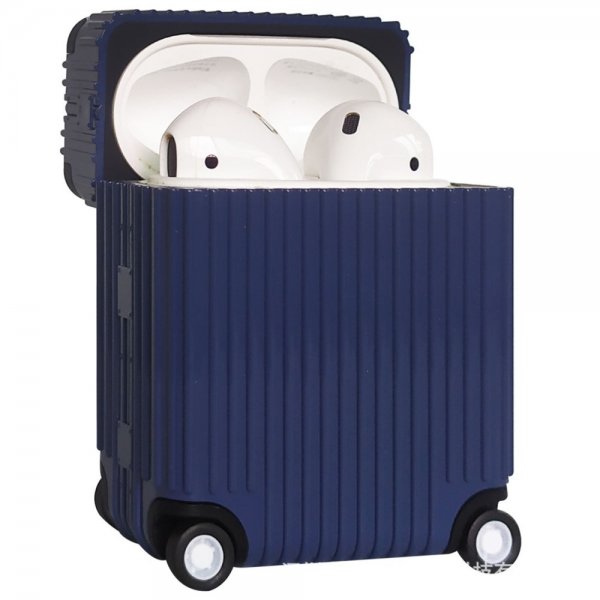 AirPods Pro/AirPods Pro 2 Cover Kufferdesign Blå
