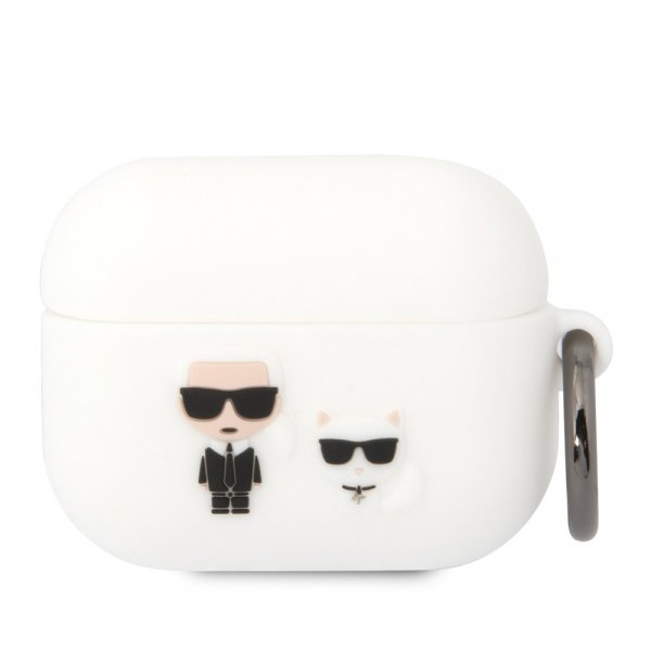Karl Lagerfeld AirPods Pro Cover 3D Logo Hvid