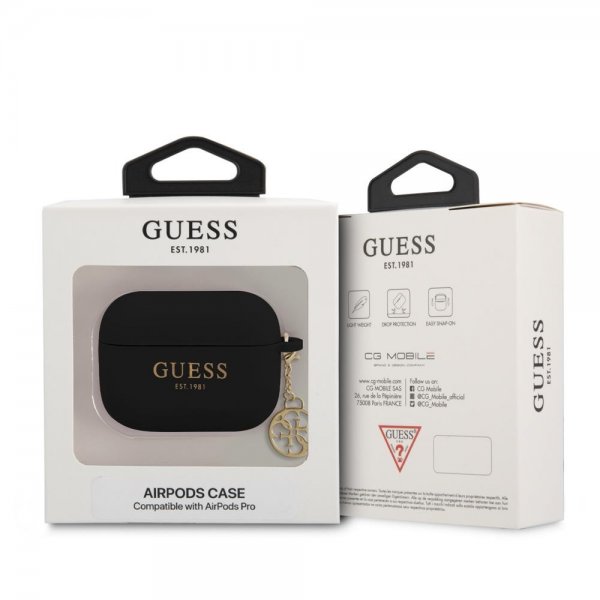 Guess AirPods Pro Cover Classic Logo 4G Charm Sort