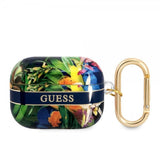 Guess AirPods Pro Etui Blomsterprint & Guldkrog Blå