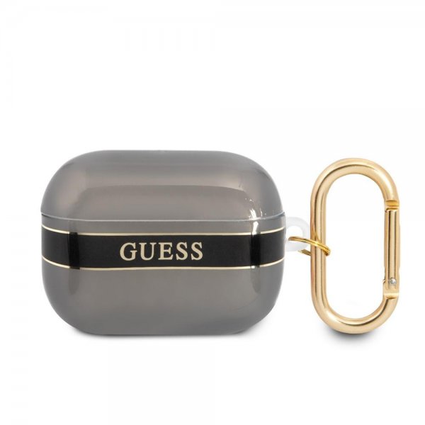 Guess AirPods Pro Cover Printed Stripe & Gold Hook Sort