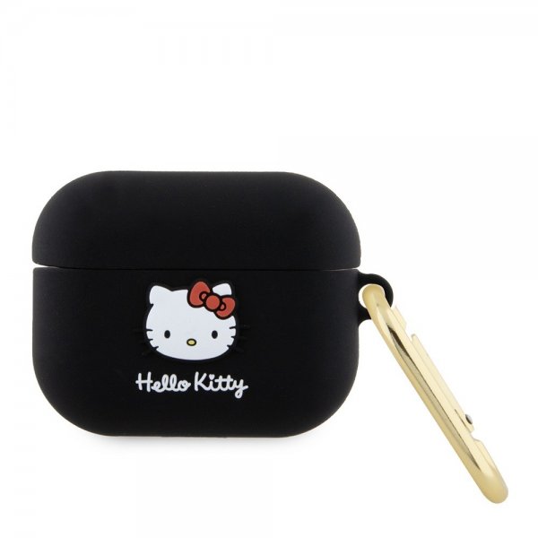Hello Kitty AirPods Pro Cover Flydende Silikone Sort