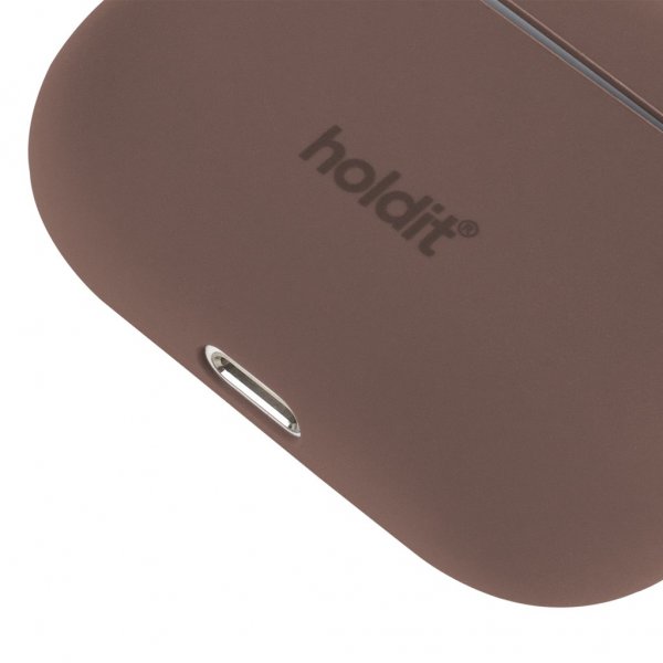 holdit AirPods Pro/AirPods Pro 2 Cover Silikone Dark Brown