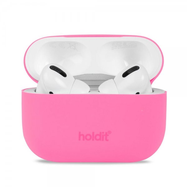 holdit AirPods Pro/AirPods Pro 2 Cover Silikone Bright Pink