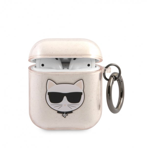 Karl Lagerfeld AirPods (1/2) Cover Choupette Glitter Guld