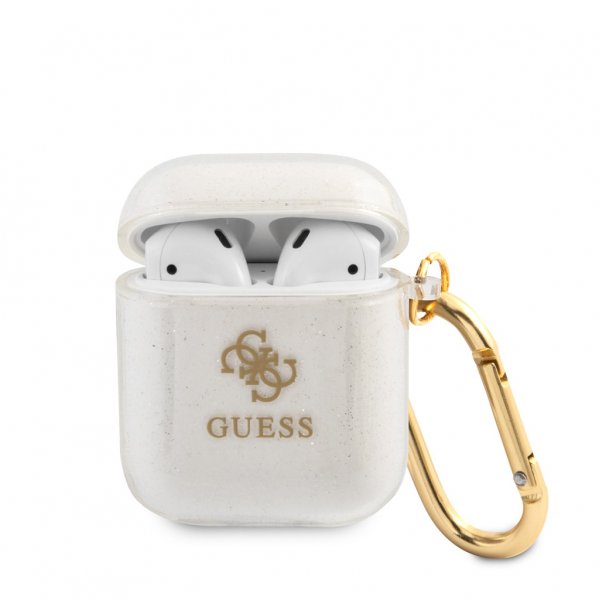 Guess AirPods (1/2) Cover Glitter Transparent