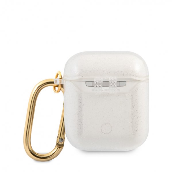 Guess AirPods (1/2) Cover Glitter Transparent
