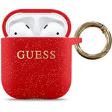 Guess AirPods (1/2) Cover Glitter Rød