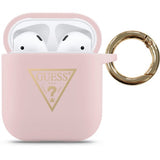 Guess AirPods (1/2) Cover Gold Triangle Rosa
