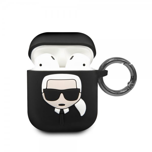 Karl Lagerfeld AirPods (1/2) Cover Ikonisk Etui Sort