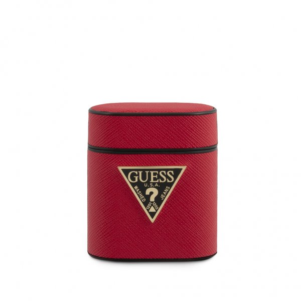 Guess AirPods (1/2) Cover Saffiano Rød