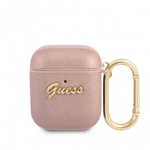 Guess AirPods (1/2) Cover Saffiano Rosa