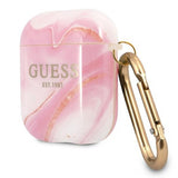 Guess AirPods (1/2) Cover Shiny Marble Rosa