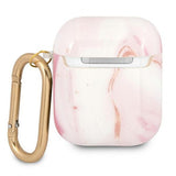 Guess AirPods (1/2) Cover Shiny Marble Rosa