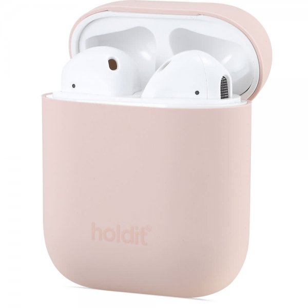 Holdit AirPods (1/2) Cover Silikone Nygård Blush Pink