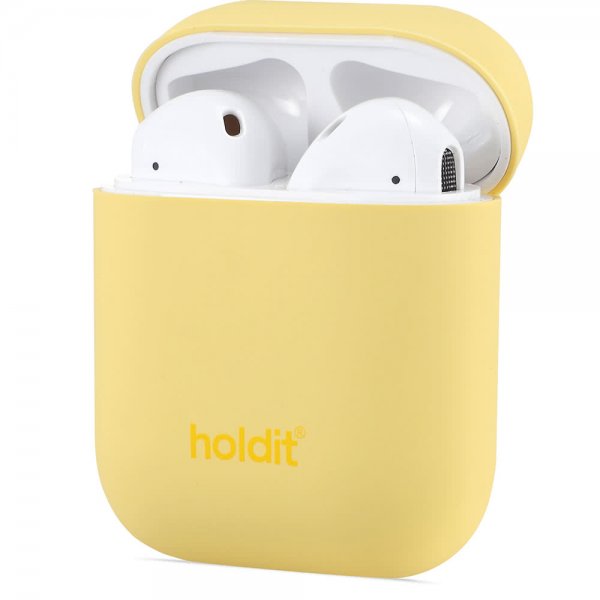 holdit AirPods (1/2) Cover Silikone Nygård Gul
