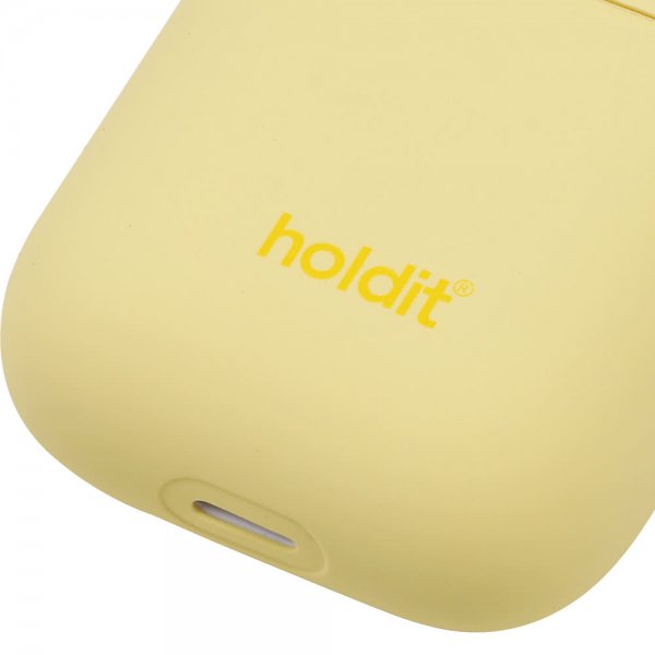 holdit AirPods (1/2) Cover Silikone Nygård Gul