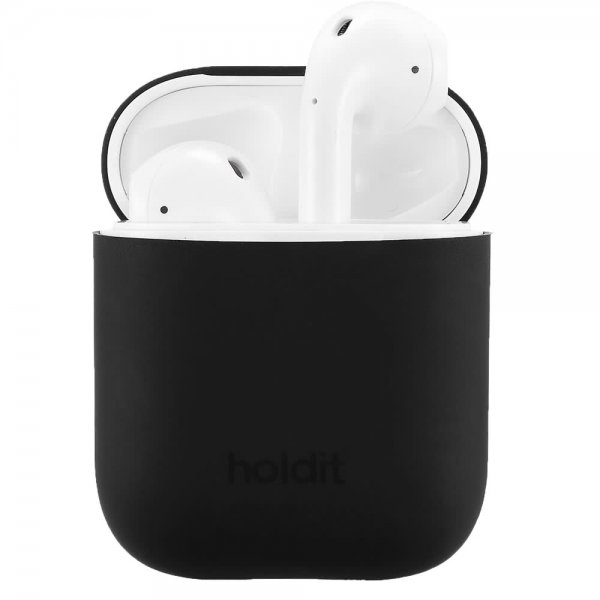 Holdit AirPods (1/2) Skal Silikone Nygård Sort