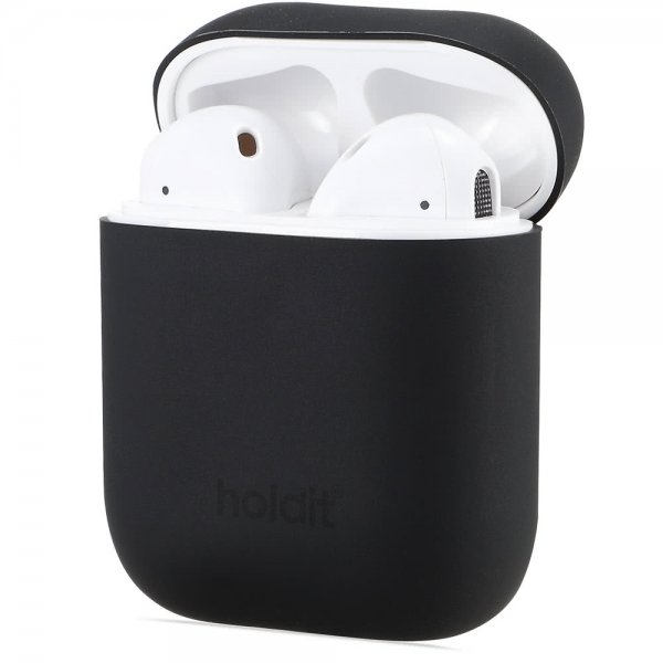 Holdit AirPods (1/2) Skal Silikone Nygård Sort