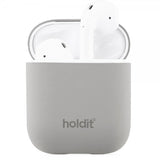 holdit AirPods (1/2) Cover Silikone Nygård Taupe