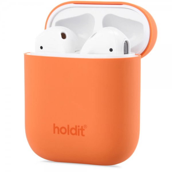 holdit AirPods (1/2) Cover Silikone Orange
