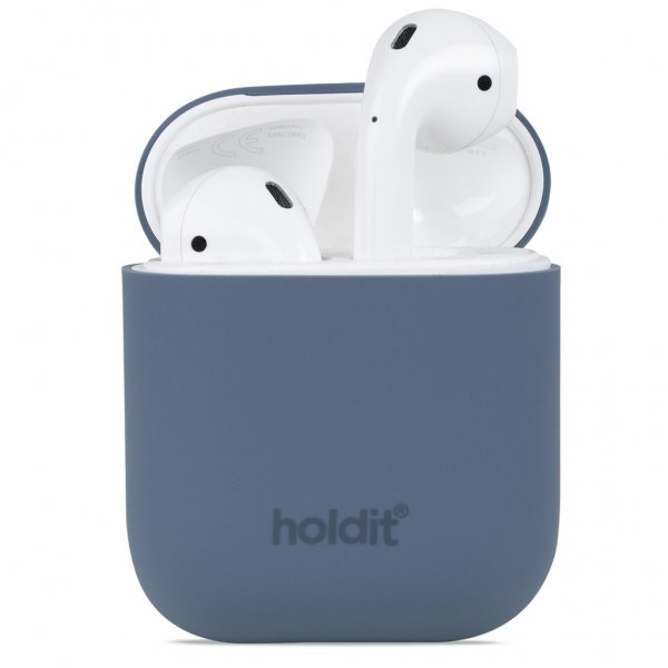 holdit AirPods (1/2) Cover Silikone Pacific Blue