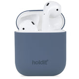 holdit AirPods (1/2) Cover Silikone Pacific Blue