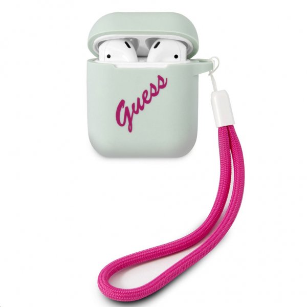 Guess AirPods (1/2) Cover Vintage Silikone Blå
