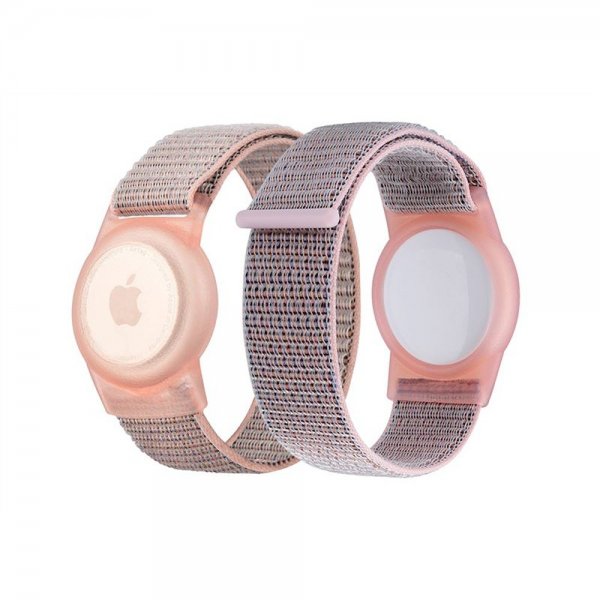 Mobile Origin AirTag Armbånd Nylon Rosa