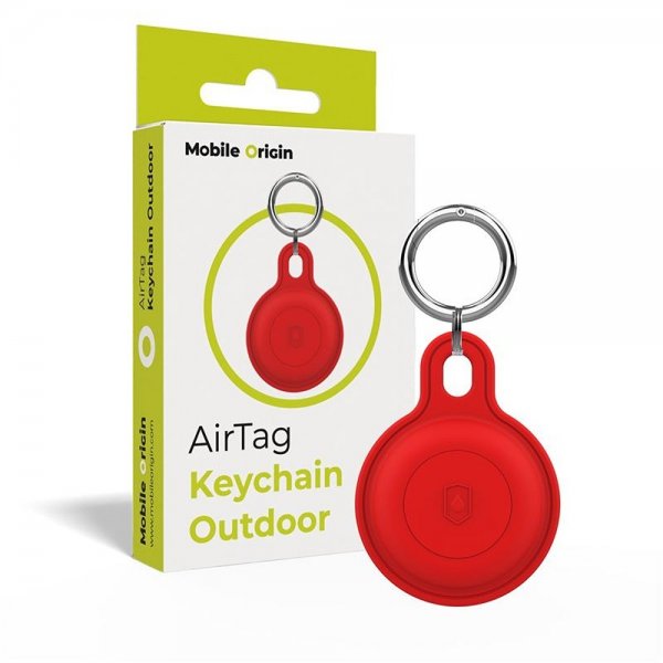Mobile Origin AirTag Holder Nøglering Outdoor Rød