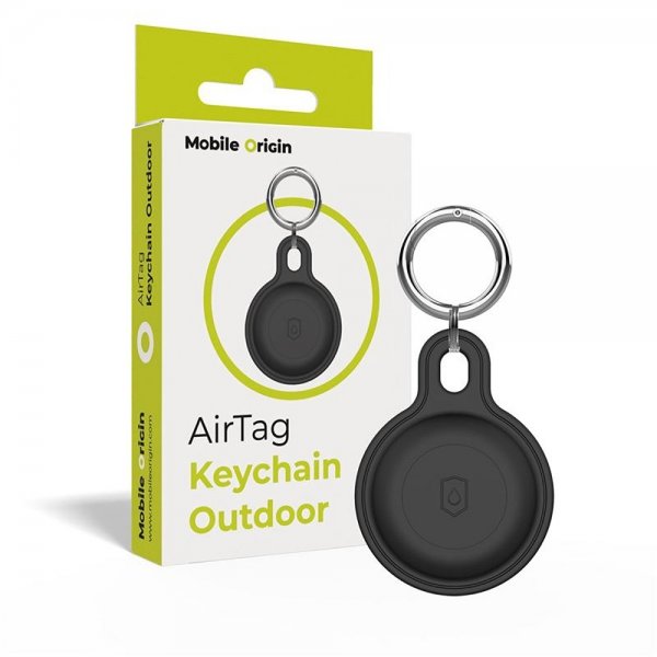 Mobile Origin AirTag Holder Nøglering Outdoor Sort