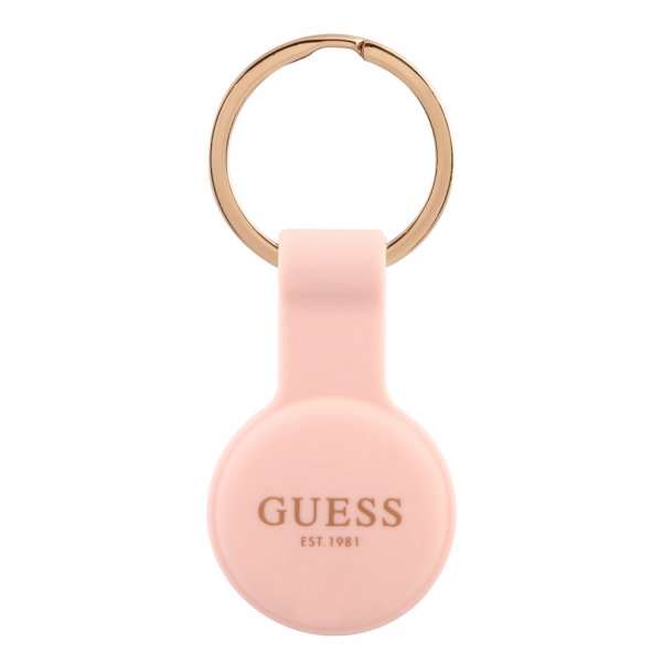 Guess AirTag Holder med Logo Rosa