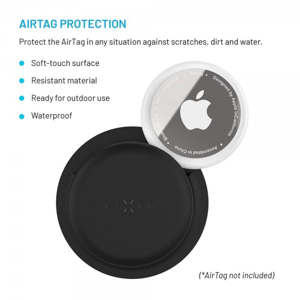 Fixed AirTag Holder Silky Sticker 2-pak Sort