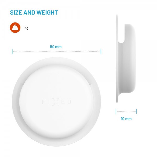 Fixed AirTag Holder Silky Sticker 2-pak Hvid