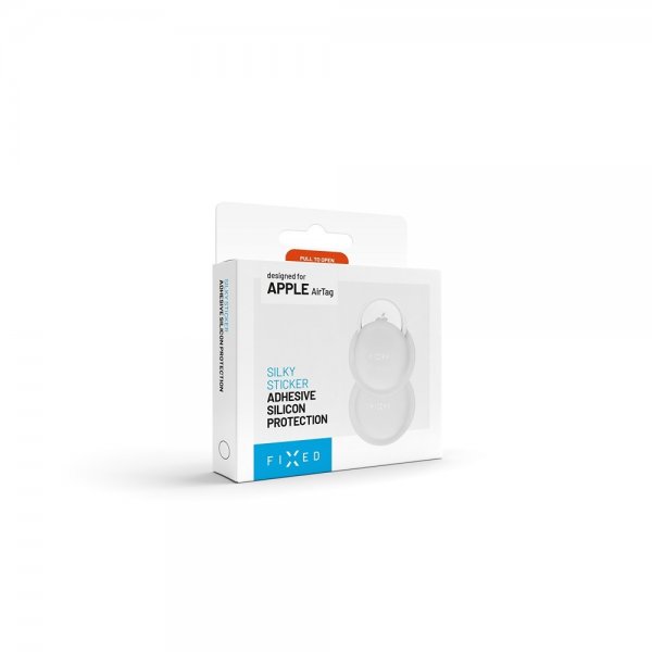 Fixed AirTag Holder Silky Sticker 2-pak Hvid