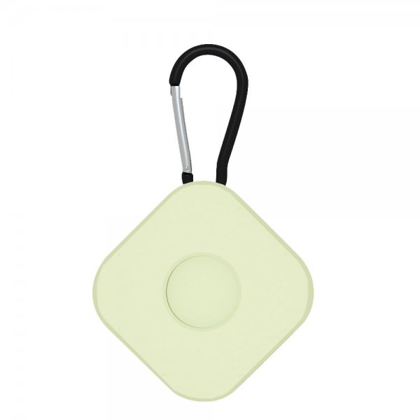 Apple AirTag holder i silikone med karabinhage Square Grøn