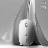 ALOGIC Trådløs Mus Echelon Bluetooth USB-C genopladelig 4 knapper Hvid