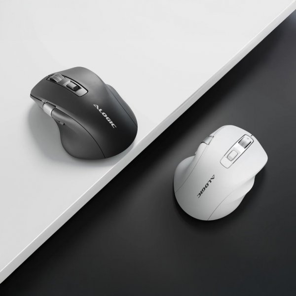 ALOGIC Trådløs Mus Apex Bluetooth USB-C Genopladelig 7 knapper Hvid